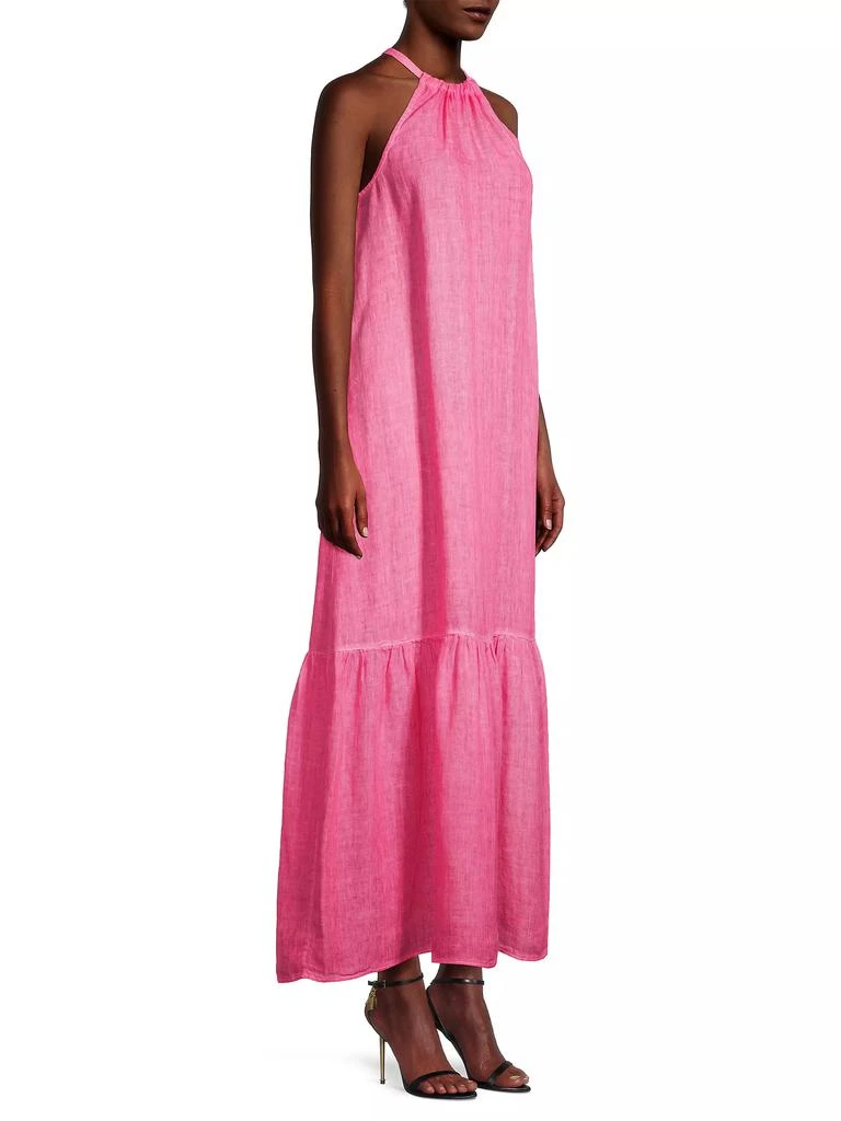 120% Lino Linen Halter Maxi Dress 4