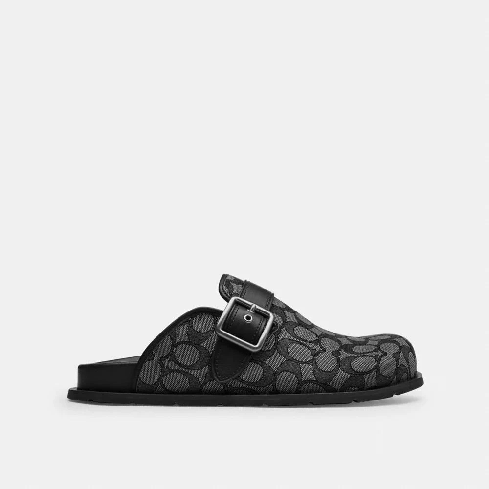 Coach Buckle Clog In Signature Jacquard 1