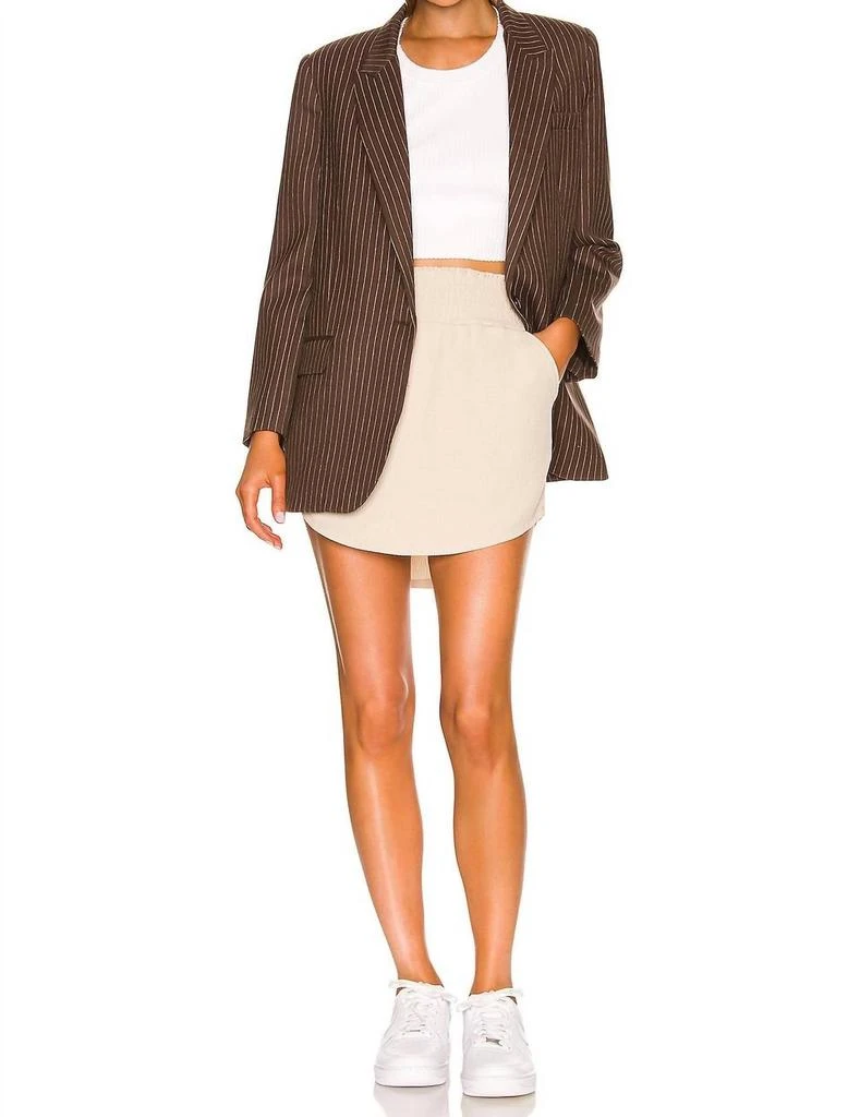 Chaser Chaser - Cozy Rib Smocked Shirttail Skirt 4