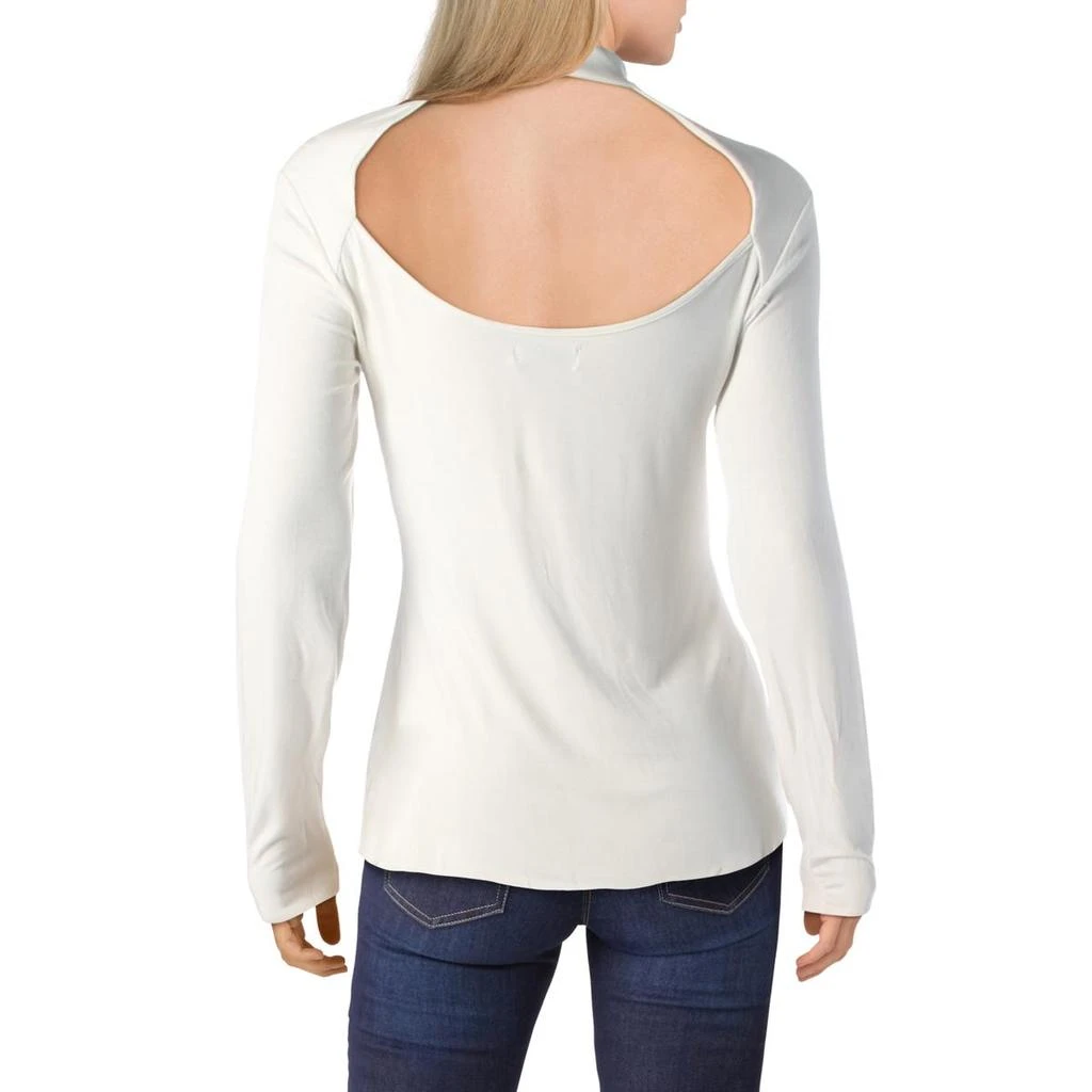 Bailey 44 Womens Raw Hem Open Back Crop Top 2