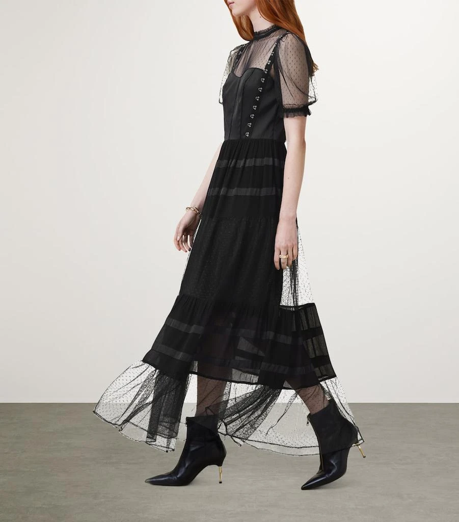 ALL SAINTS Mesh Polka-Dot Ryla Maxi Dress 3