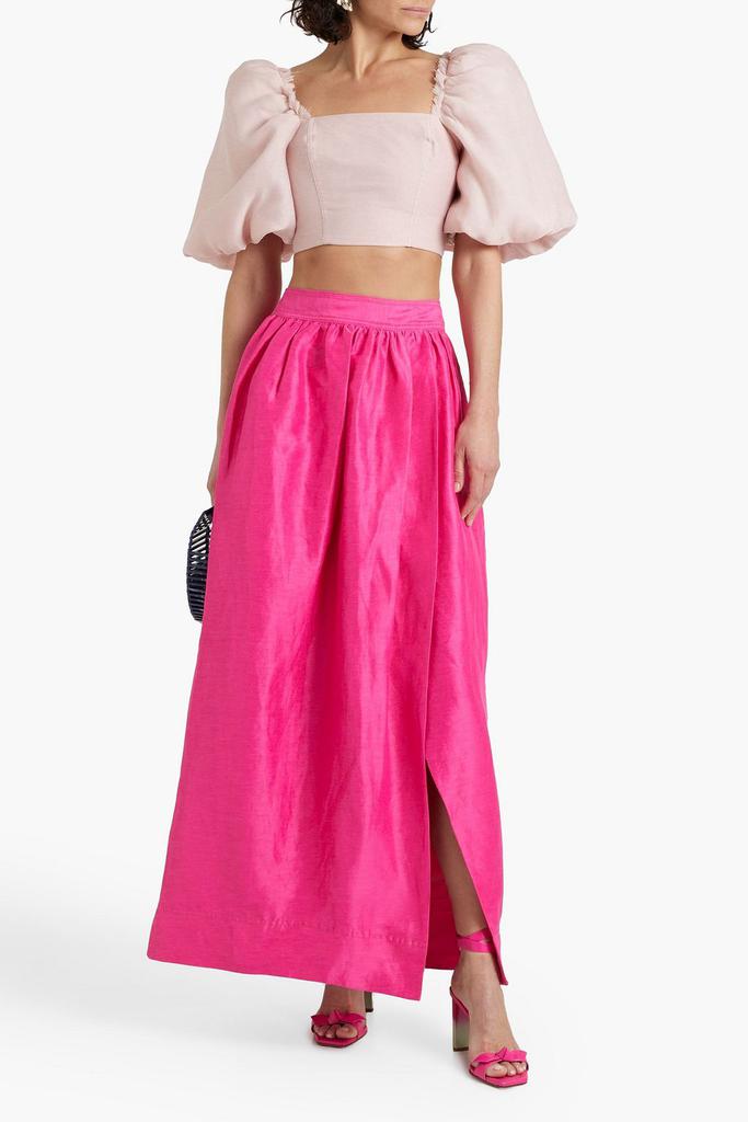 Aje Esme cropped organza top