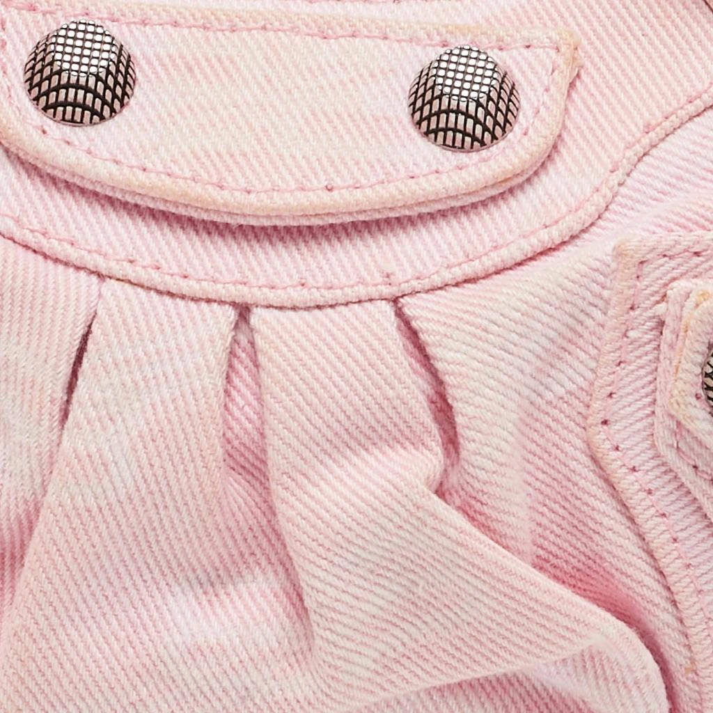 Balenciaga Balenciaga Light Pink BB Monogram Denim Mini Le Cagole Shoulder Bag 5