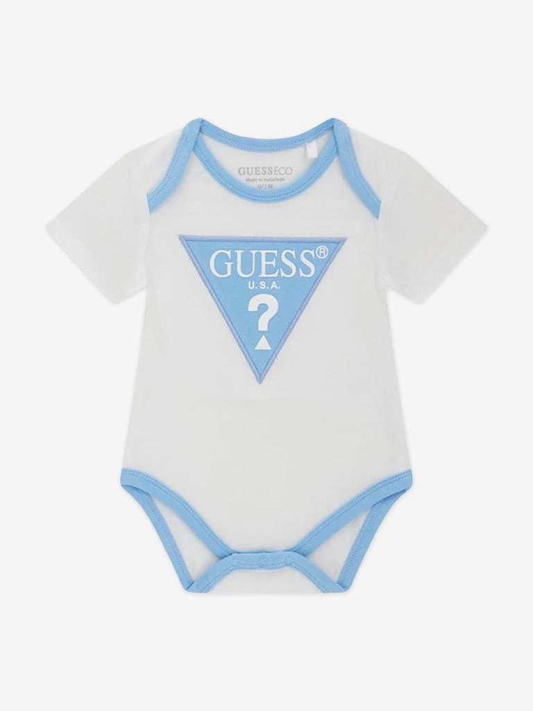 GUESS Guess Baby Boys 3 Piece Bodysuit Set in Blue 4