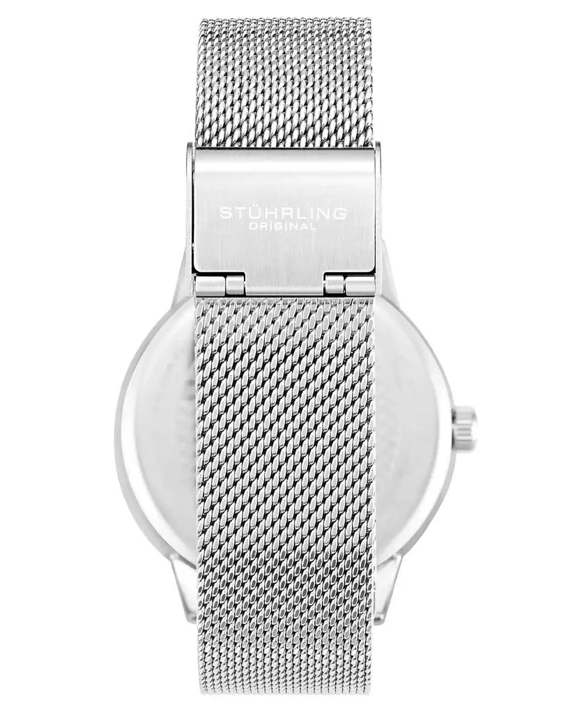 Stuhrling Women's Silver-Tone Mesh Bracelet Watch 38mm 2