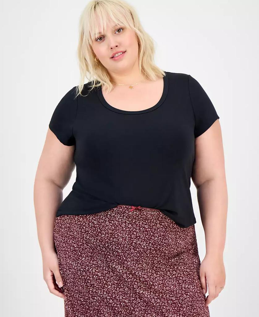Hippie Rose Trendy Plus Scoop-Neck T-Shirt