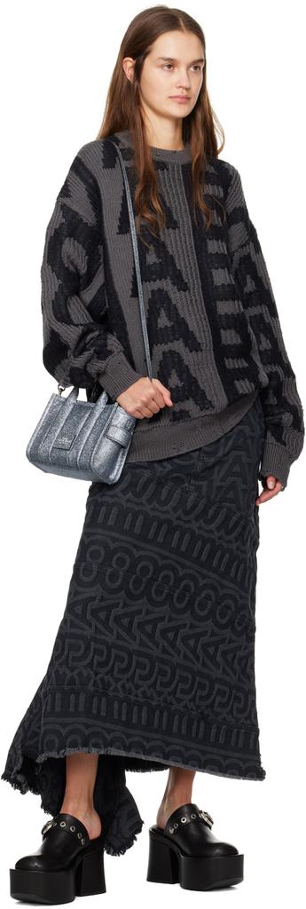 新品未使用 MARC JACOBS THE TOTE BAG グリッターシルバー Marc Jacobs Silver 'The Galactic Glitter Mini' Tote - Tote