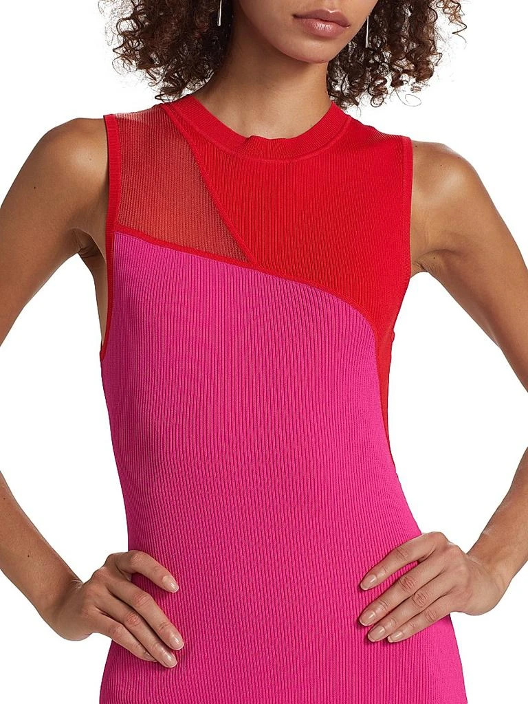 Milly Kyle Bi-Color Midi-Dress 6