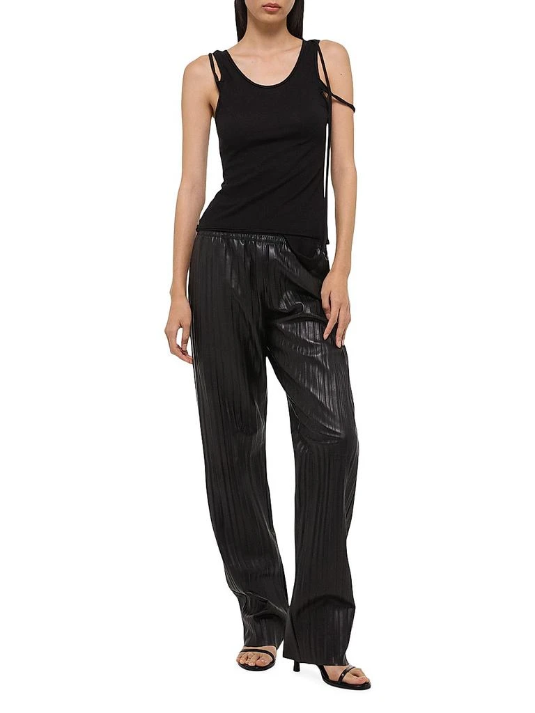 Helmut Lang Strap Draped Stretch Cotton Tank 2