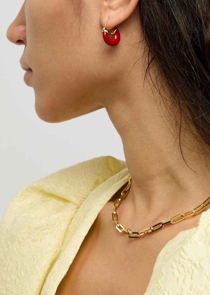 Anni Lu Petit Swell 18kt gold-plated hoop earrings 2