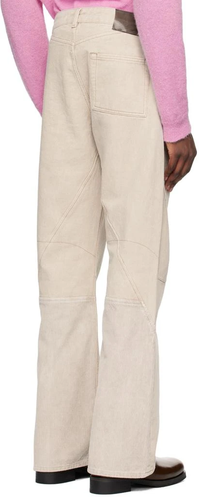 Our Legacy Beige Moto Cut Jeans 3