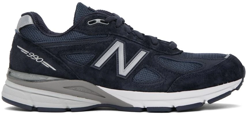 New Balance Navy Made in USA 990v4 Sneakers 1