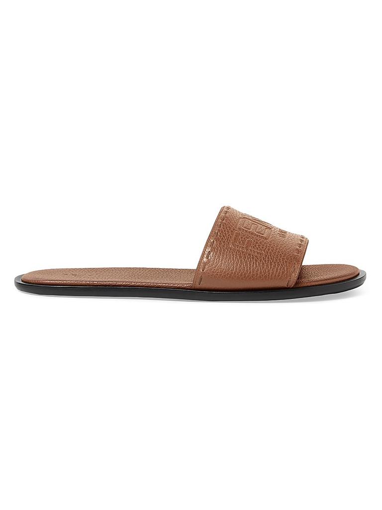 Fendi Fendi Diagonal FF Jacquard Slides - Sandals - Free