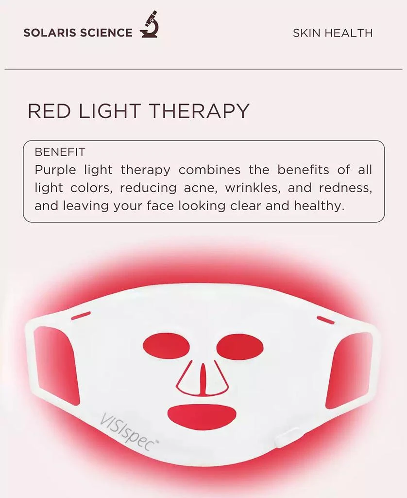 Solaris Laboratories NY LED Light Therapy Silicone Face and Neck Mask Set 7