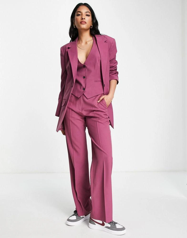 ASOS DESIGN ASOS DESIGN Mix & Match slim boy suit blazer in plum 4