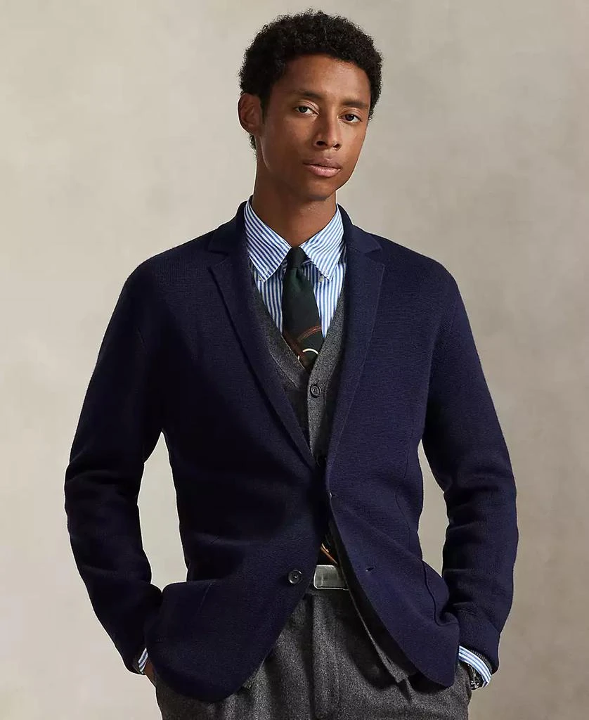 Ralph Lauren Men
s Merino Long Sleeve Blazer Cardigan