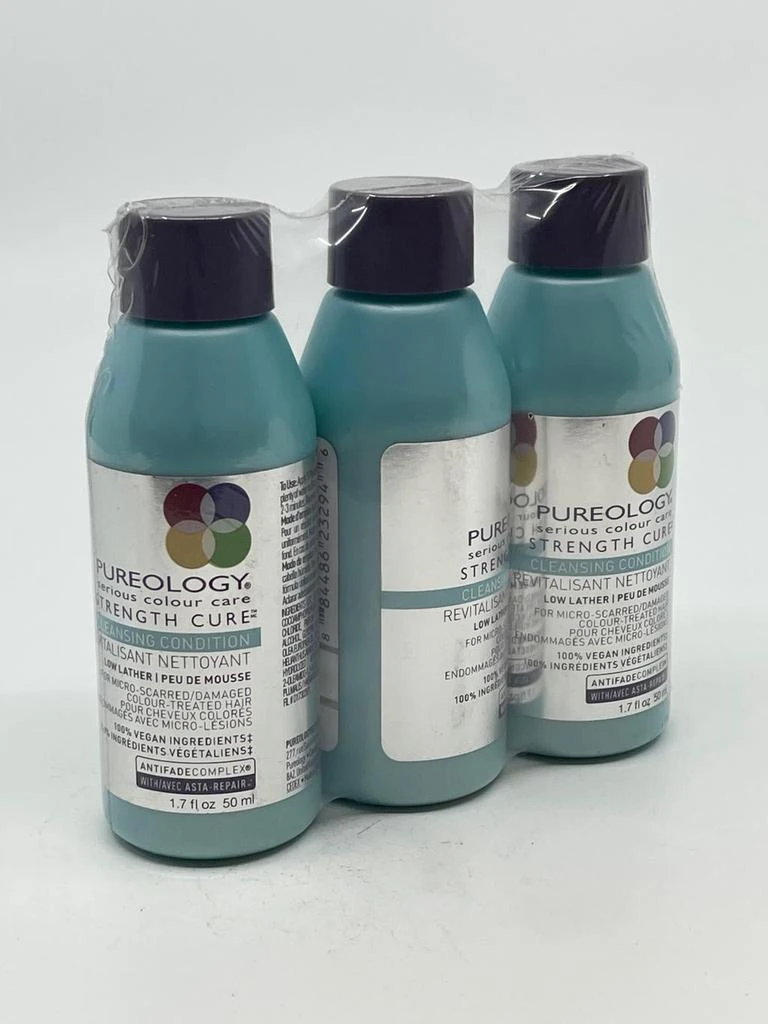 L'Oreal Paris Pureology Strength Cure Cleansing Conditioner 1.7 OZ Travel Set of 3 2
