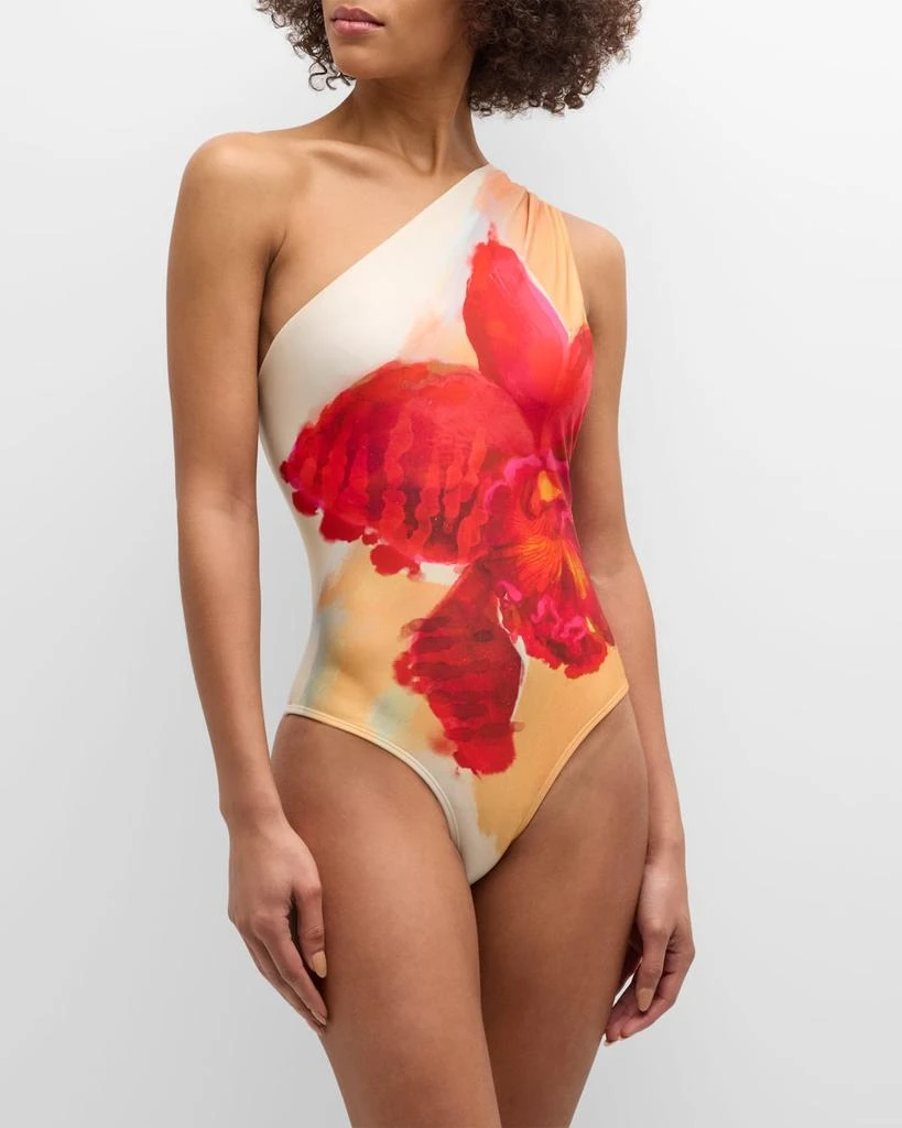 LENNY NIEMEYER Flora Loop One-Shoulder One-Piece Swimsuit 5