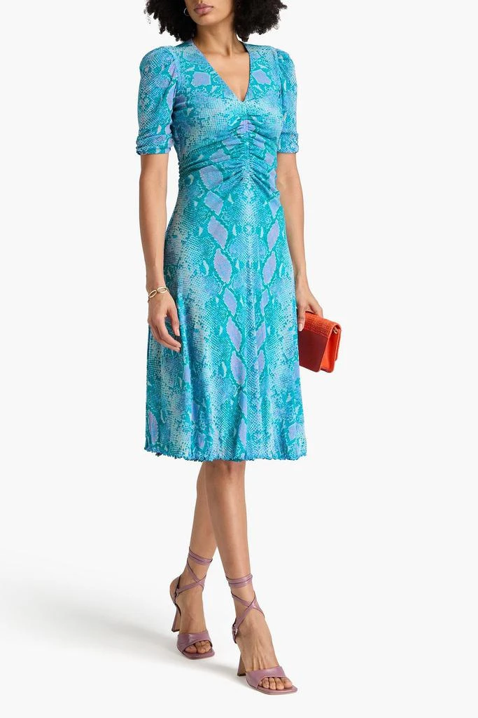 Diane von Furstenberg Koren reversible printed stretch-mesh dress 2