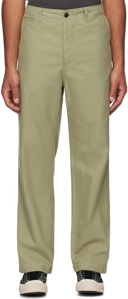 VisVim Green Field Chino Trousers