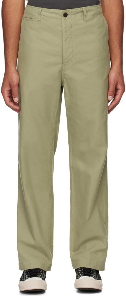 VisVim Green Field Chino Trousers 1