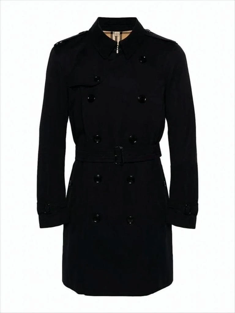 Burberry Double-Breasted Black Trench Coat