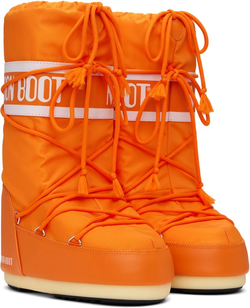 Moon Boot Orange Icon Nylon Boots 4