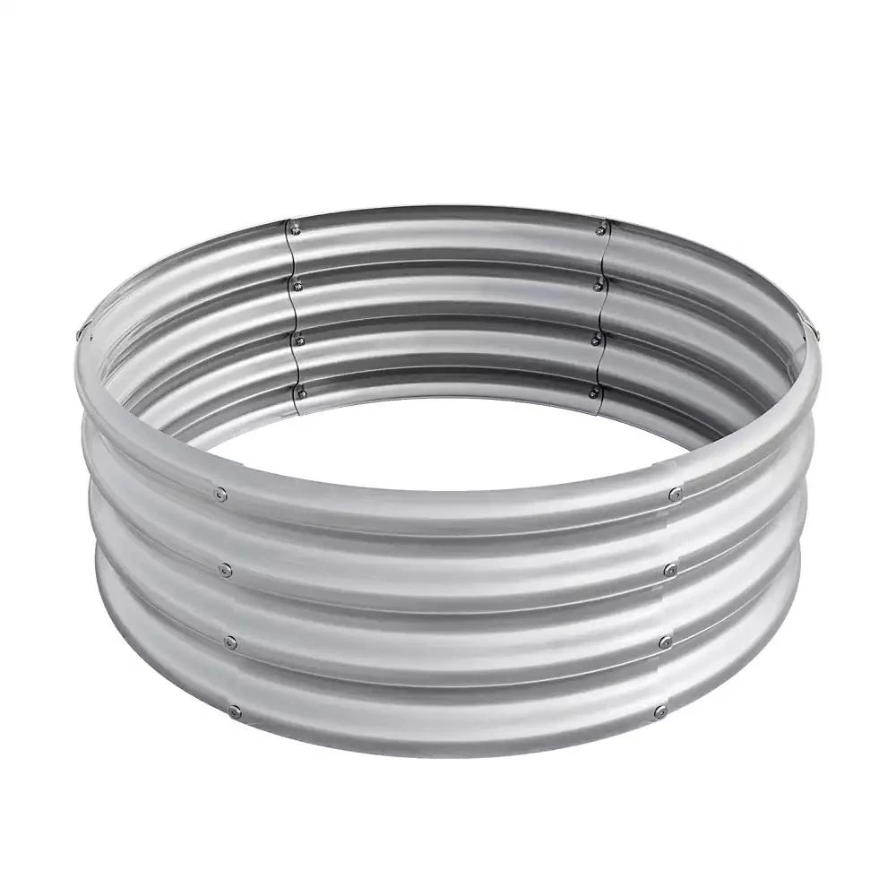 Streamdale Furniture Metal Round Raised Garden Bed for Vegetables and Flowers 7