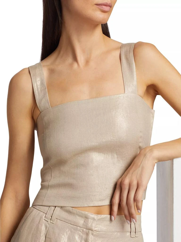 Marella Ghiro Linen Crop Top 6