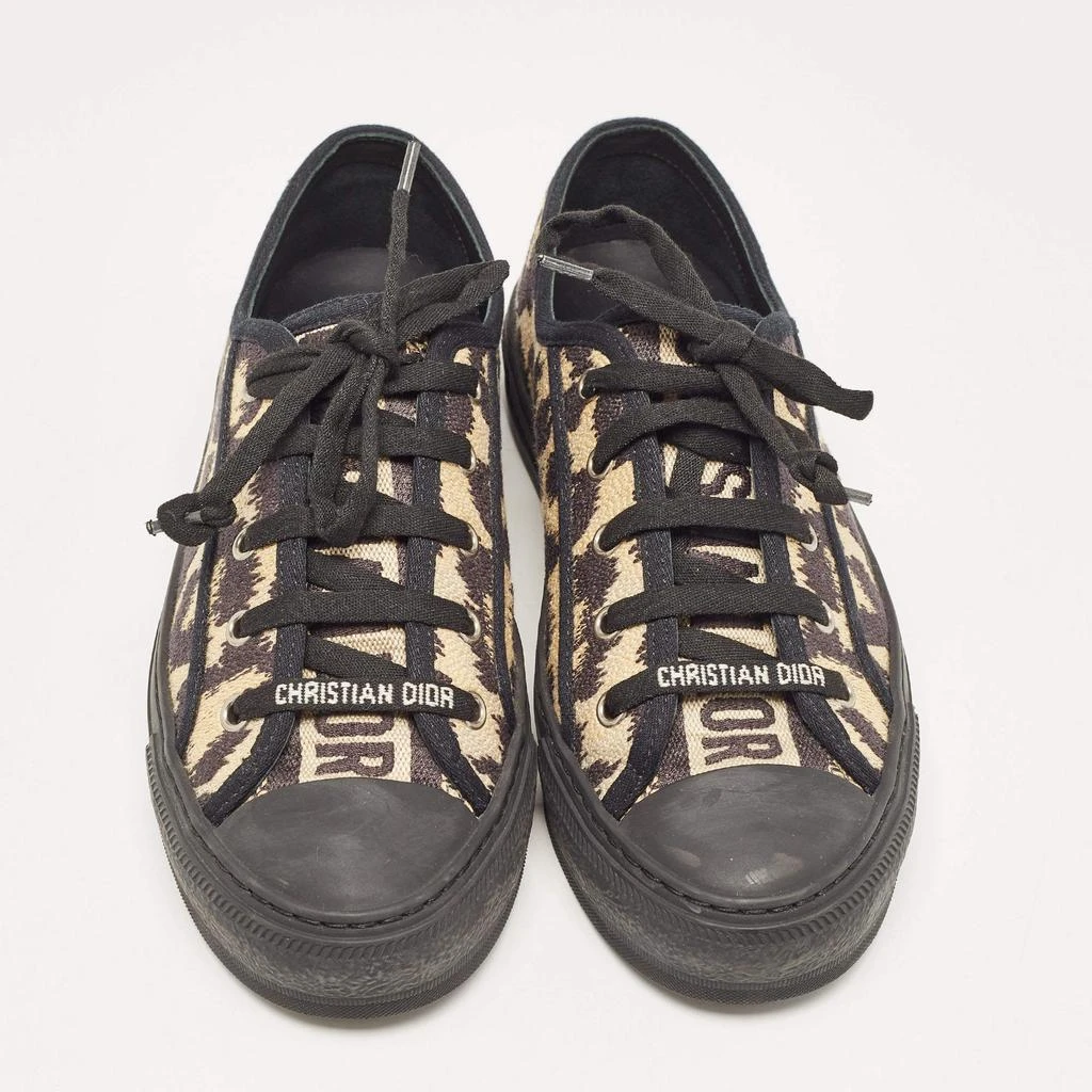Dior Dior Beige/Black Leopard Print Canvas Walk'n'Dior Sneakers Size 37 3
