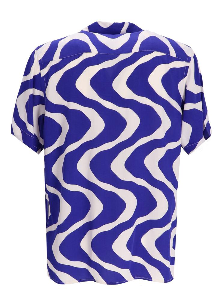 OAS Blue Rippling Viscose Shirt