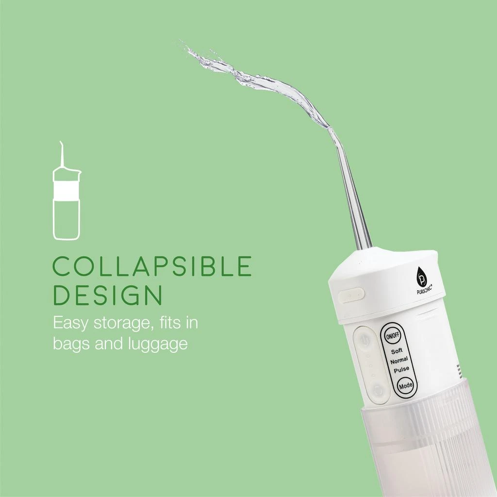 PURSONIC Portable USB Rechargeable Collapsible Water Flosser 3