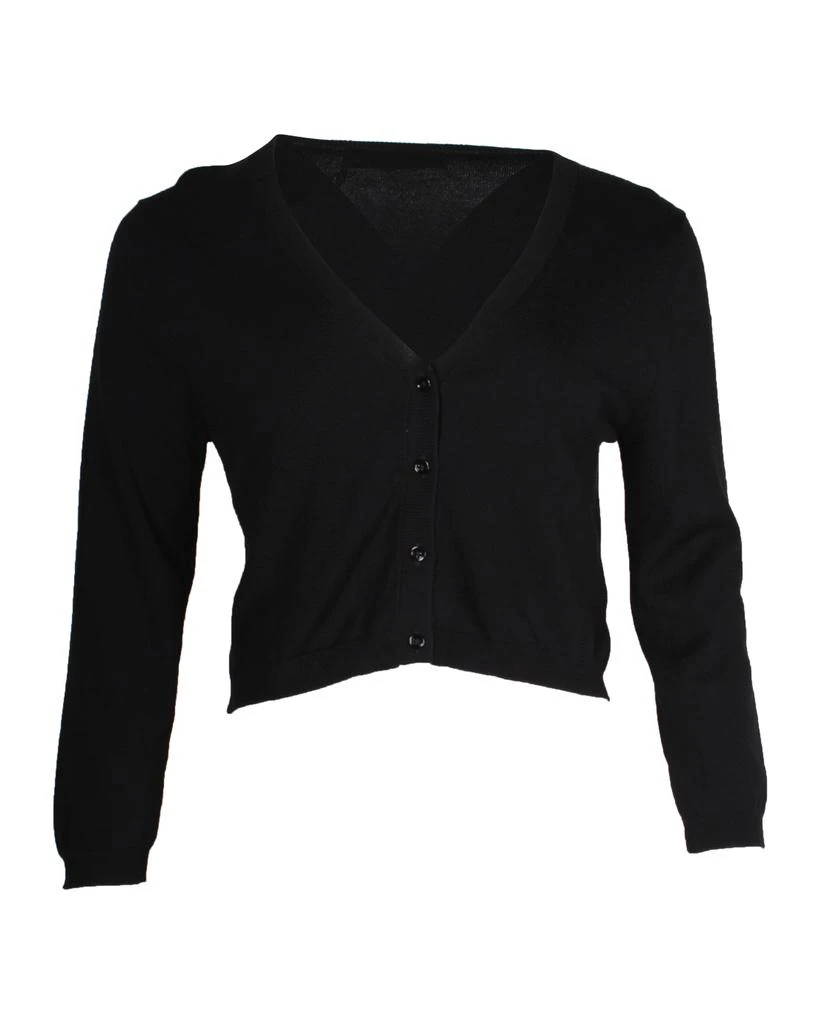 Max Mara Weekend Max Mara Weekend Cropped Cardigan in Black Viscose 1