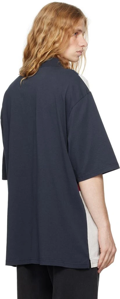 Martine Rose Navy Oversized Panelled Polo 3
