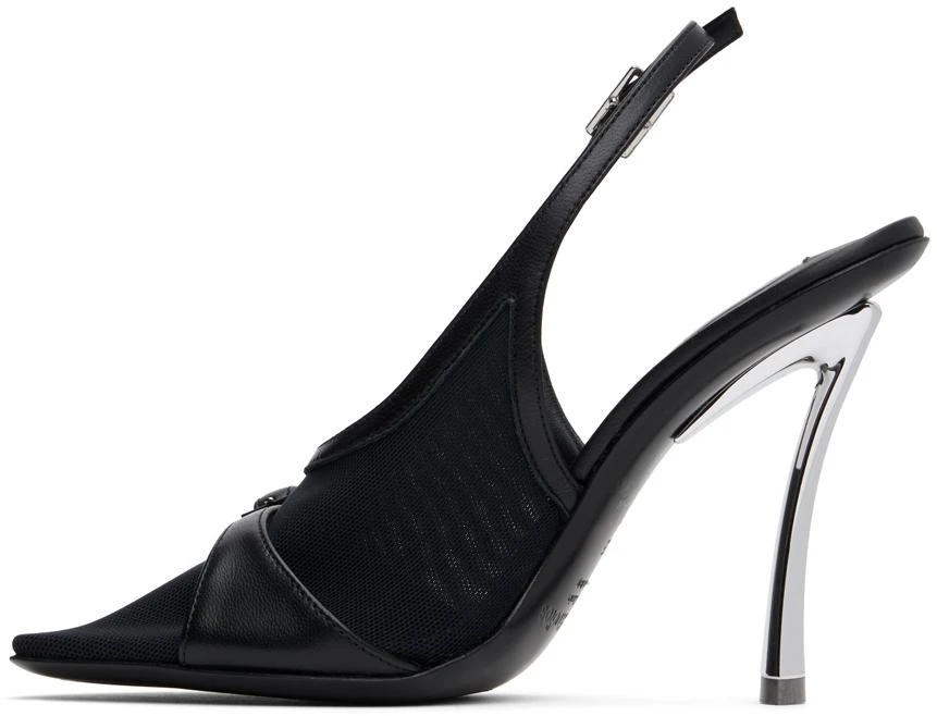 Acne Studios Black Mesh Slingback Heels 3