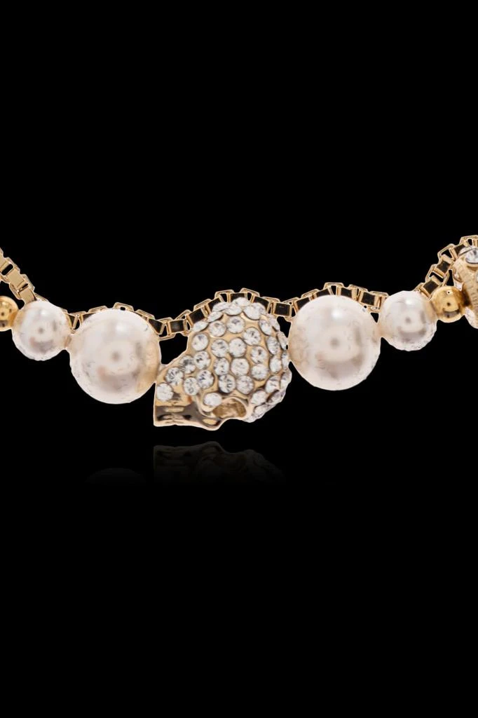 Alexander McQueen Skull Embellished Chained Bracelet – On Sale Now