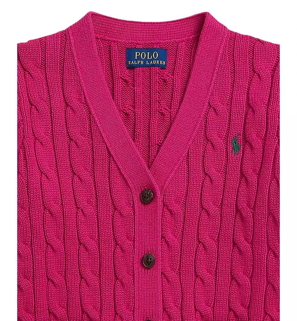 Ralph Lauren Girls
 2T-6X Cable V-Neck Cardigan 3