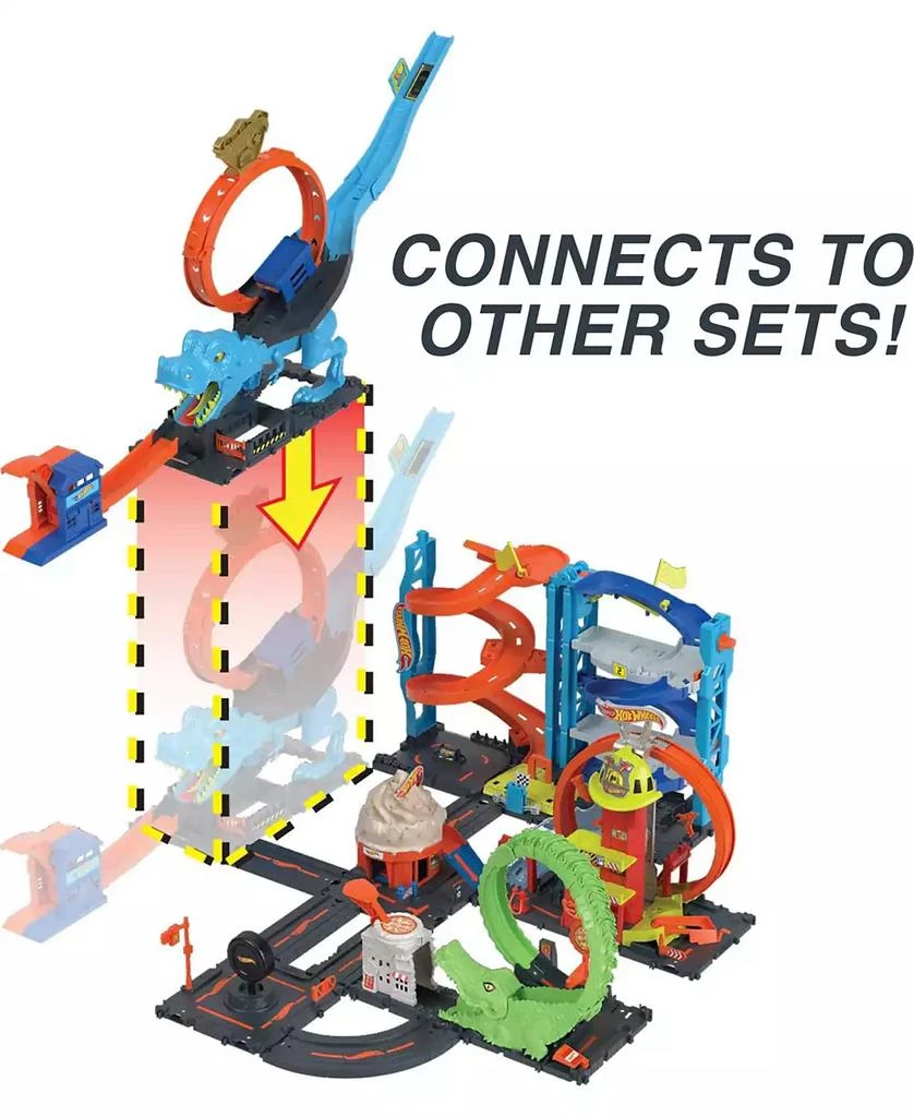 Hot Wheels City T-Rex Chomp Down Playset 5