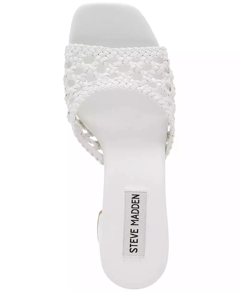 Steve Madden Women's Mania Woven Block-Heel Sandals 4