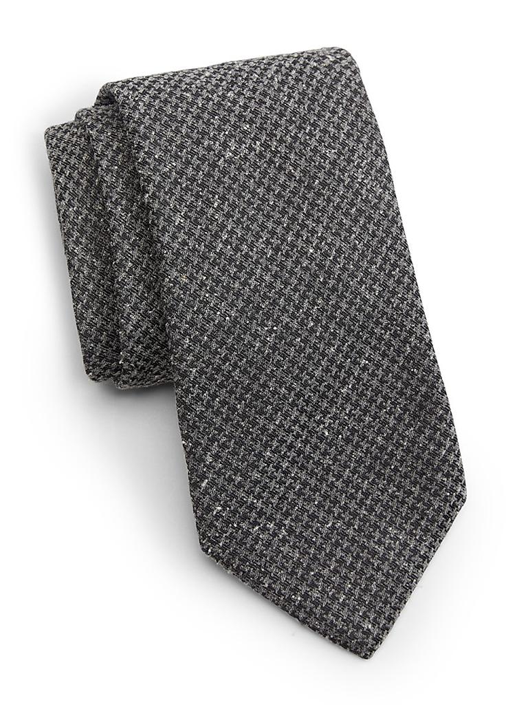Saks Fifth Avenue Houndstooth Silk Tie