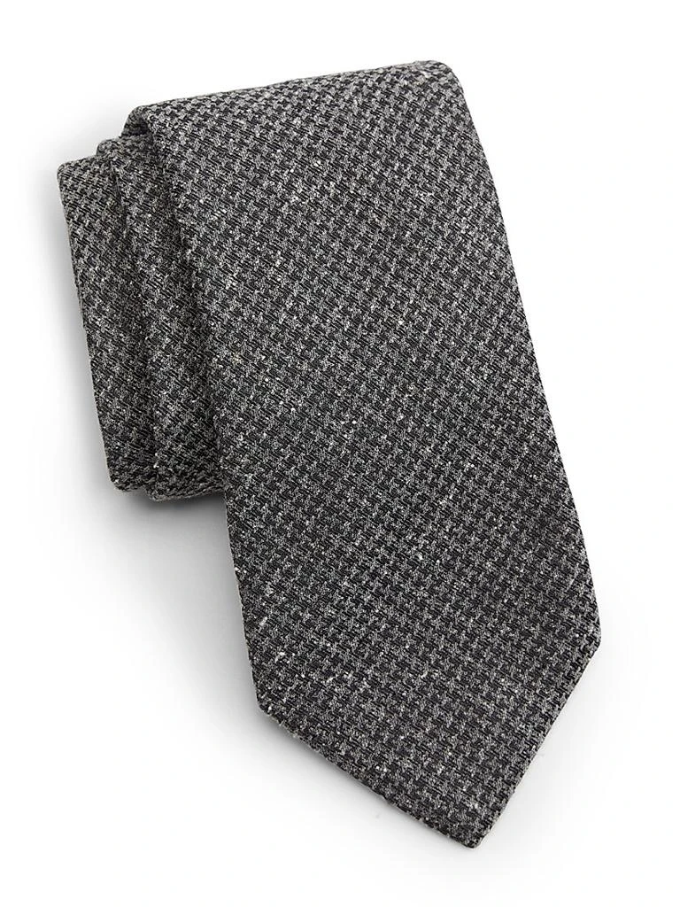 Saks Fifth Avenue Houndstooth Silk Tie 1