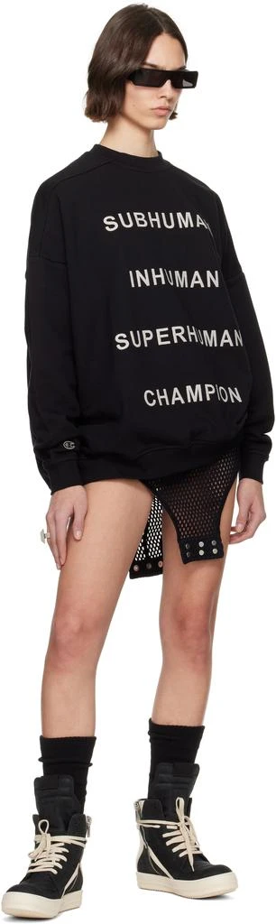 Rick Owens Black Champion Edition Jumbo Sweatshirt 4