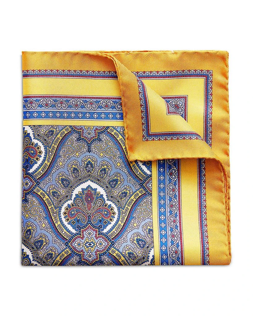 Eton Paisley Silk Pocket Square 1