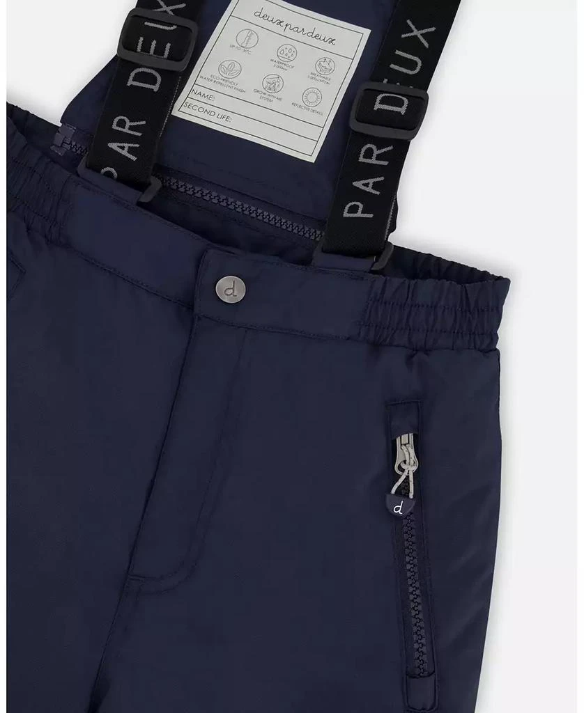 Deux par Deux Boy Two-Piece Play Snowsuit with Printed Colorblocked Jacket Navy Blue - Toddler|Child 7