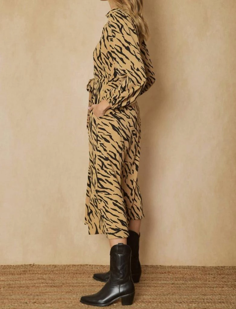 entro Button Up Maxi Dress In Camel 3