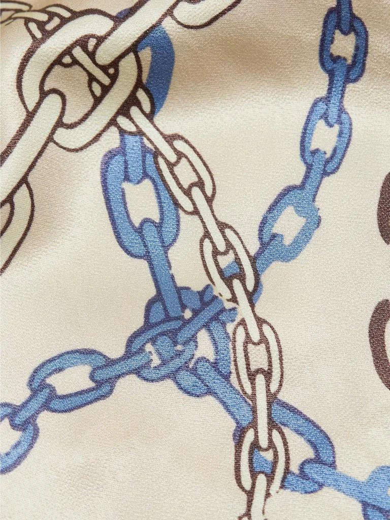 Rails Leah Chain-Print Satin Halterneck Top 7