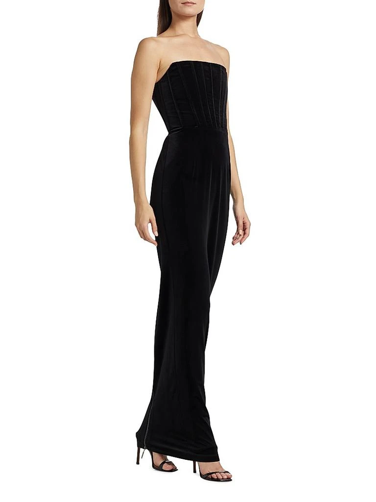 BRONX AND BANCO Florentina Velvet Strapless Gown 4