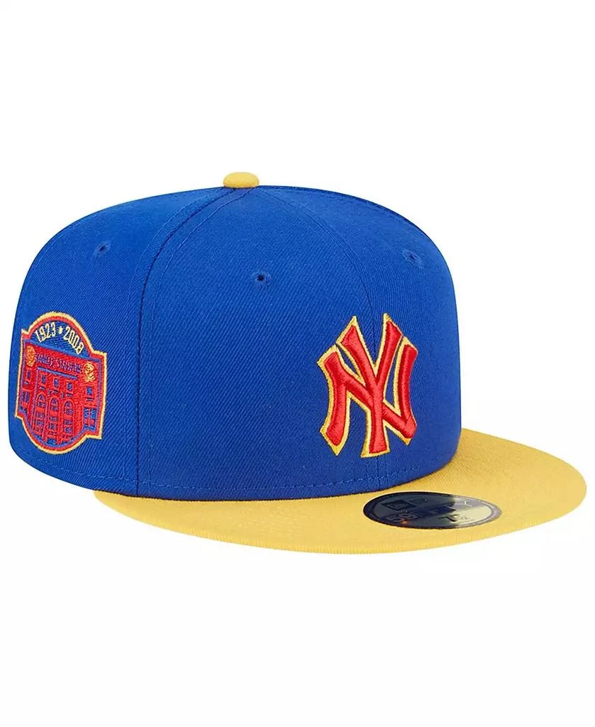 New Era Men's Royal, Yellow New York Yankees Empire 59FIFTY Fitted Hat 1