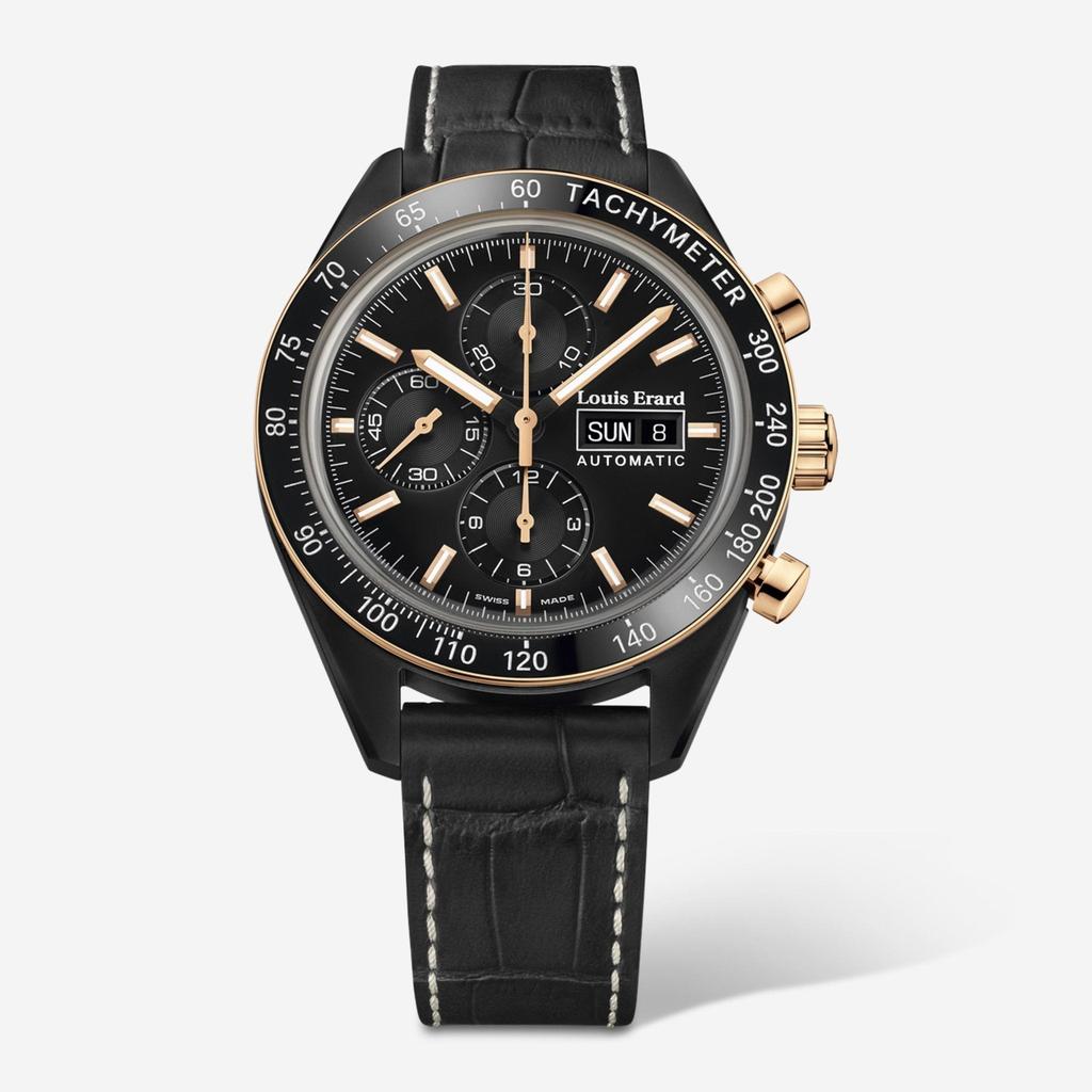Louis Erard Louis Erard Sportive Chronograph Black PVD Automatic Men's Watch 78109NB12.BDCN152