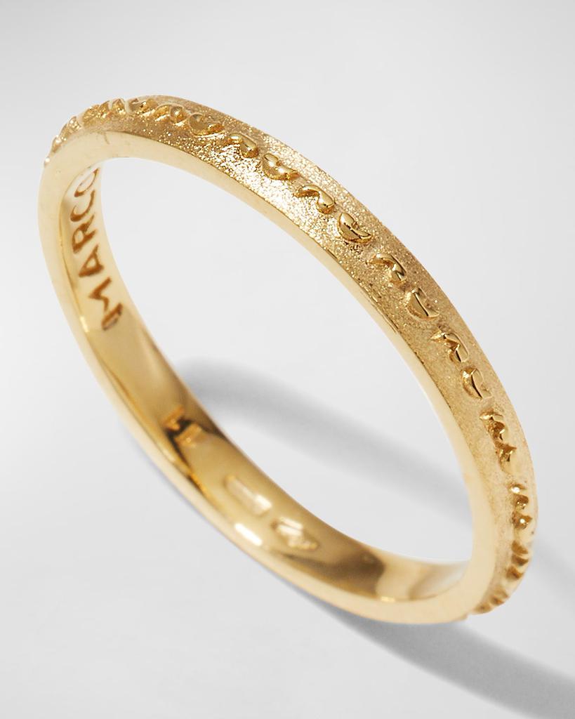 Marco Dal Maso Men's Yellow Gold Icon Slim Eternity Band Ring